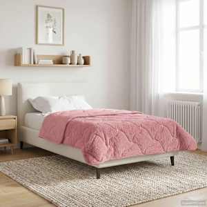 Zimska posteljnina Roza 135 x 200 cm Mikrofibra in Teddy flis