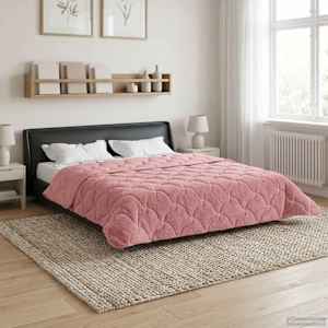 Zimska posteljnina Roza 200 x 220 cm Mikrofibra in Teddy flis