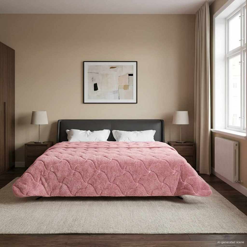 Winter Dekbed Roze 220 x 240 cm Microfiber en Teddy fleece image 4