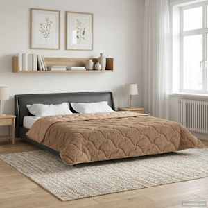 Zimní přikrývka Taupe 200 x 200 cm Mikrovlákno a teddy fleece - obrázek 4