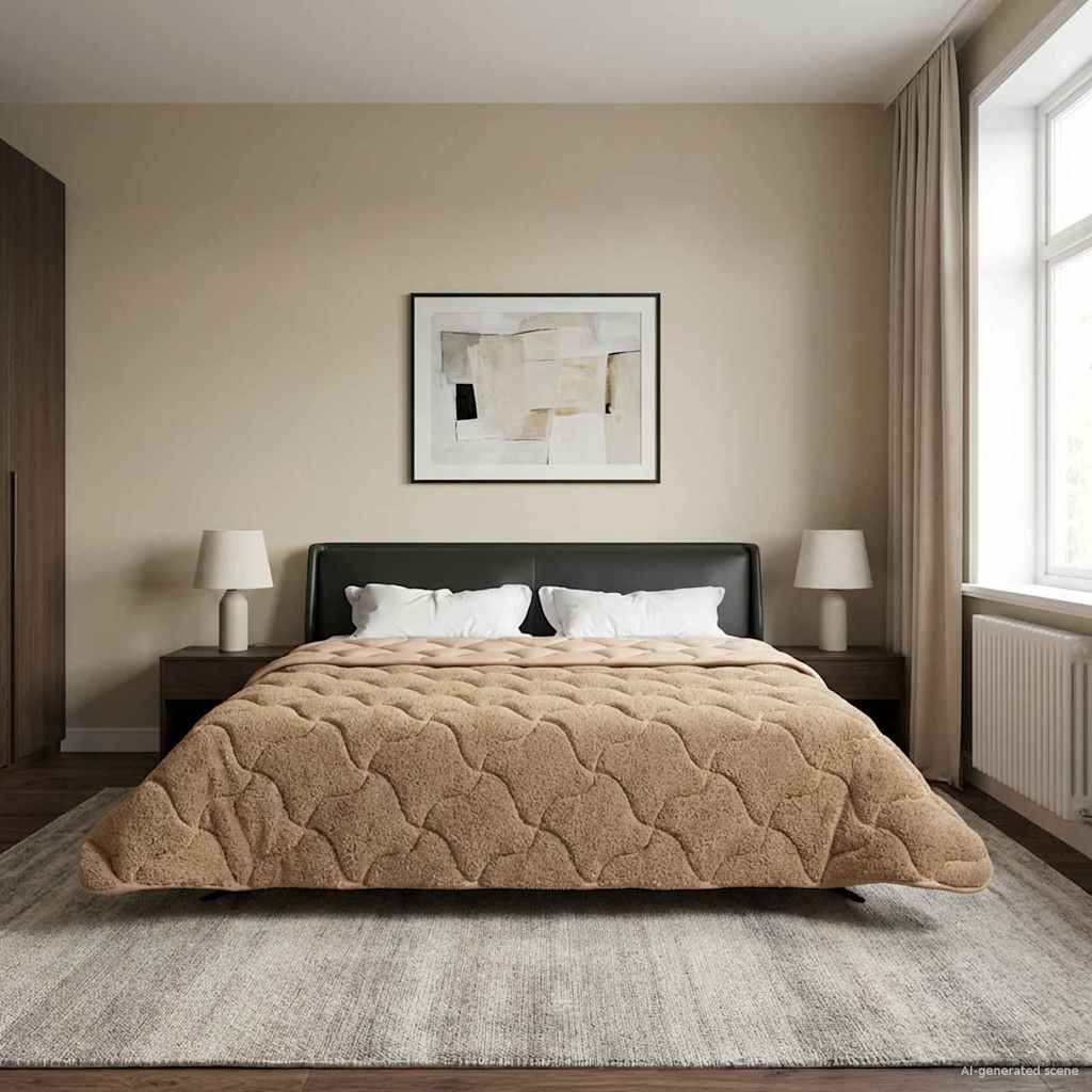 vidaXL Vinter dyne 200 x 240 cm Vinter Gråbrun Åndbar