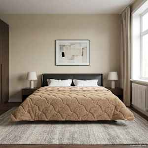 Zimní přikrývka Taupe 200 x 240 cm Mikrovlákno a teddy fleece - obrázek 1