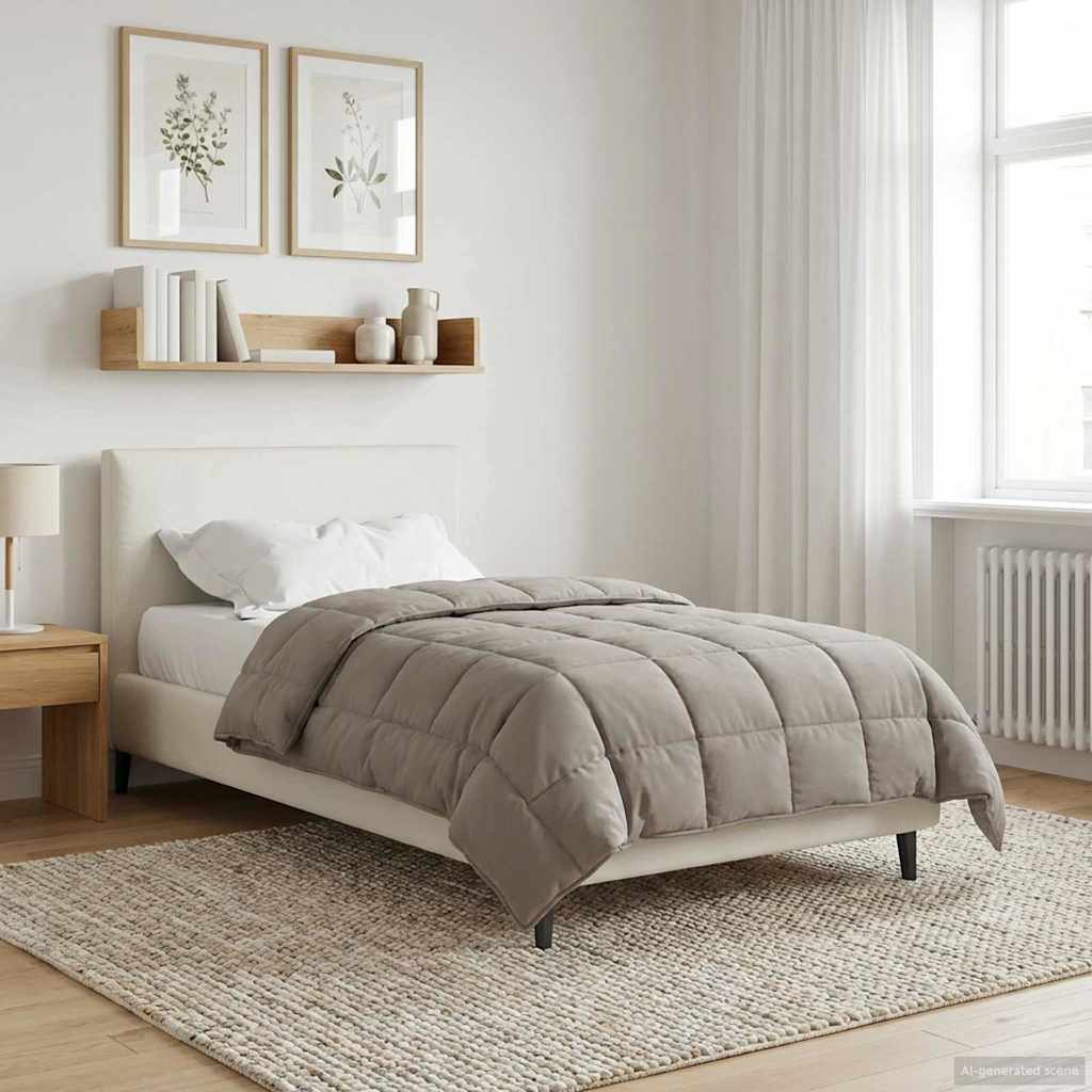 Winter Dekbed Taupe 135 x 220 cm Microfiber en Teddy fleece image 4