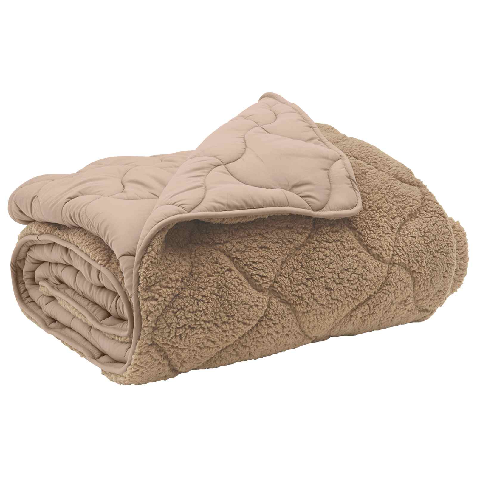 Winter Dekbed Taupe 135 x 220 cm Microfiber en Teddy fleece image 2