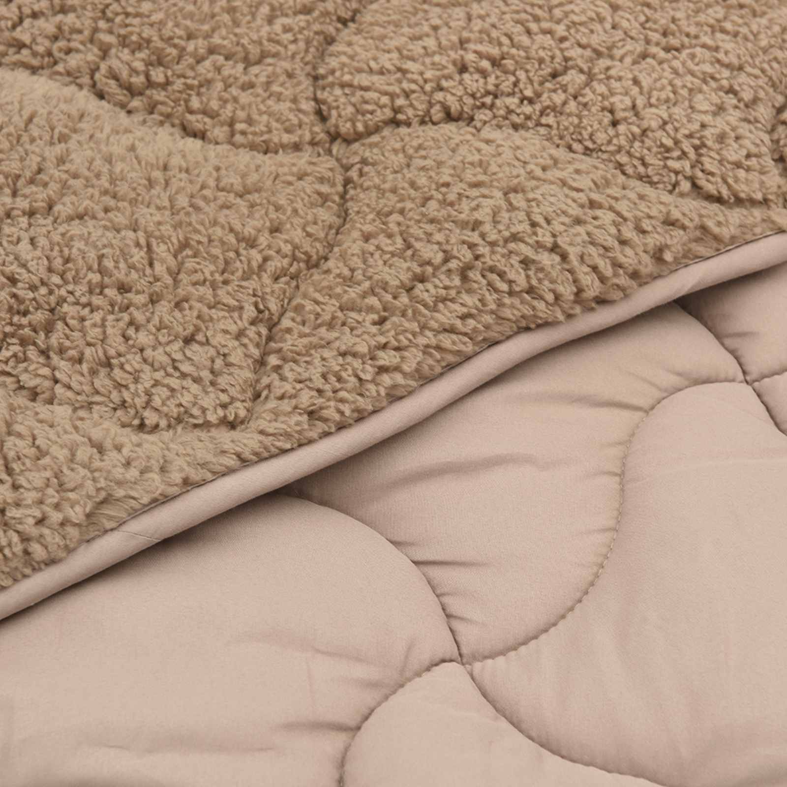 Winter Dekbed Taupe 155 x 220 cm Microfiber en Teddy fleece image 5