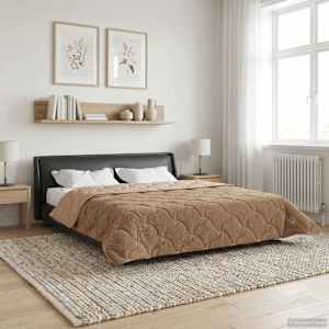 Zimní přikrývka Taupe 200 x 220 cm Mikrovlákno a teddy fleece - obrázek 4