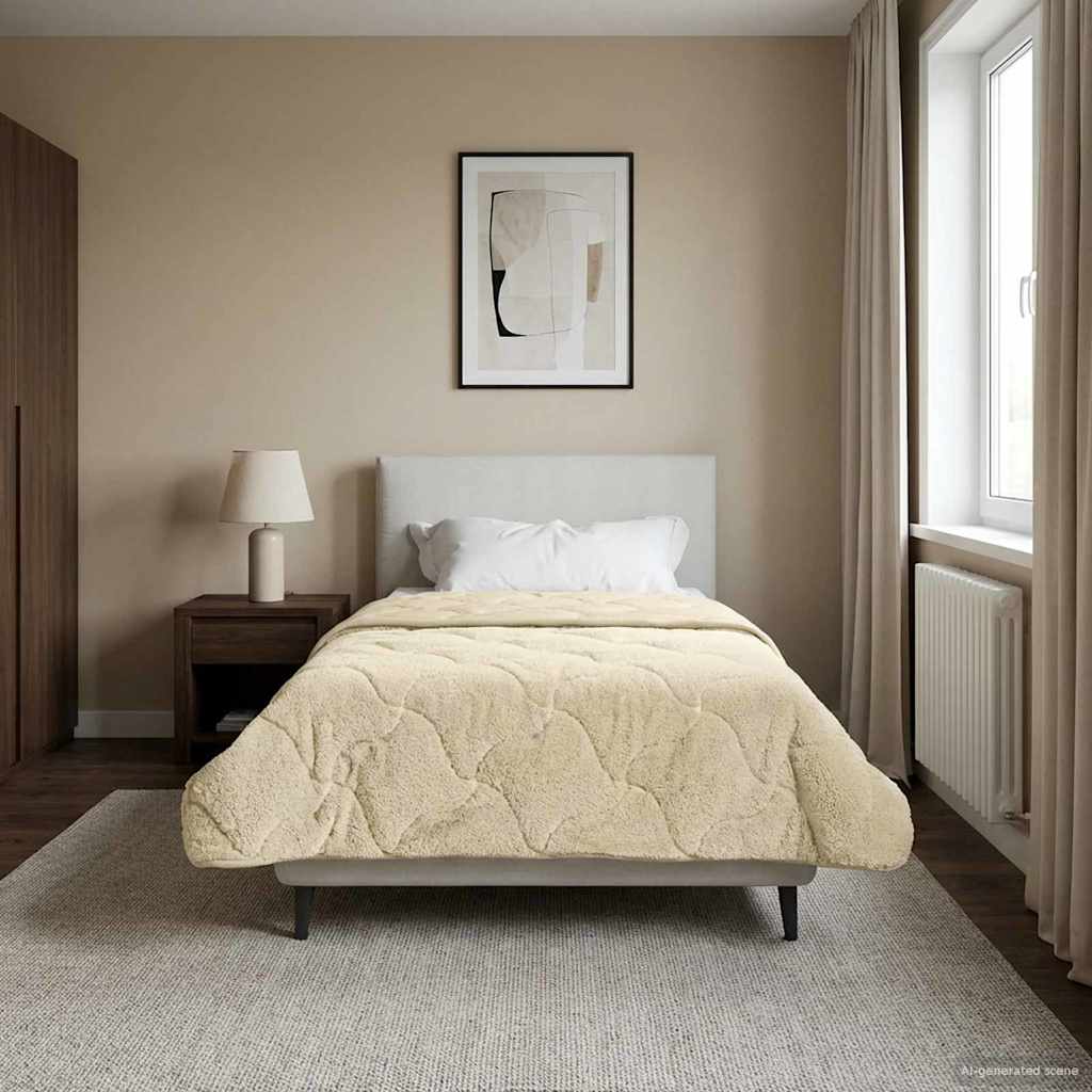 Winter Dekbed Crème 140 x 200 cm Microfiber en Teddy fleece image 4