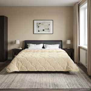 Zimska posteljnina krema 200 x 200 cm Mikrofibra in Teddy flis