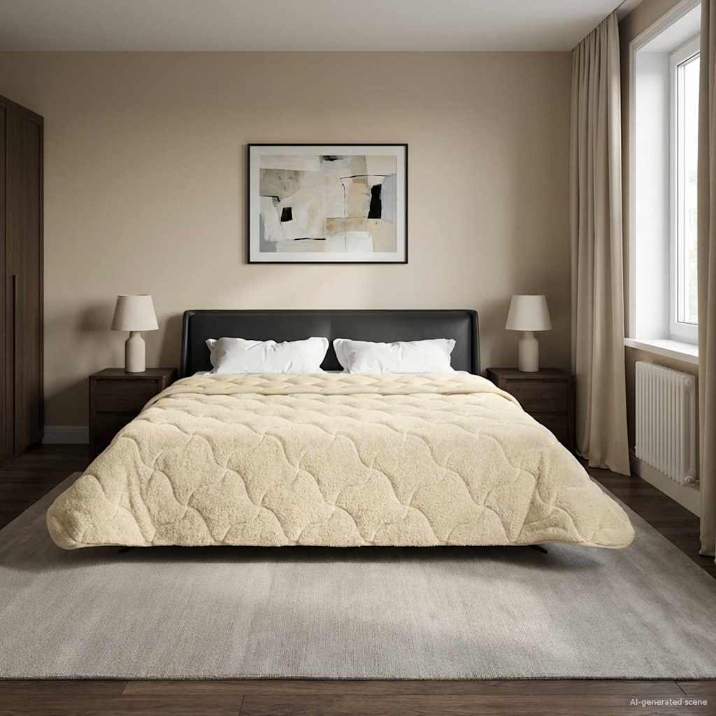 vidaXL Vinter dyne 200 x 220 cm Vinter Creme Åndbar