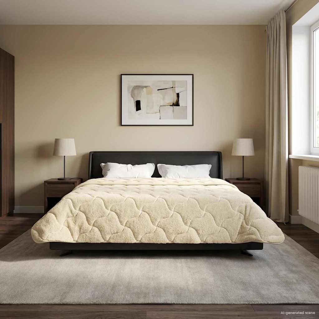 Winter Dekbed Crème 220 x 240 cm Microfiber en Teddy fleece image 1