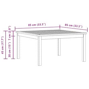 Konferenční stolek Světlá akácie 85 x 85 x 45 cm - obrázek 7