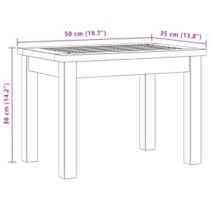Konferenční stolek Světlá akácie 50 x 35 x 36 cm - obrázek 7