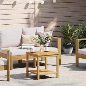 Stranska miza Olje naravno 45 x 45 x 45 cm Masiven les akacije