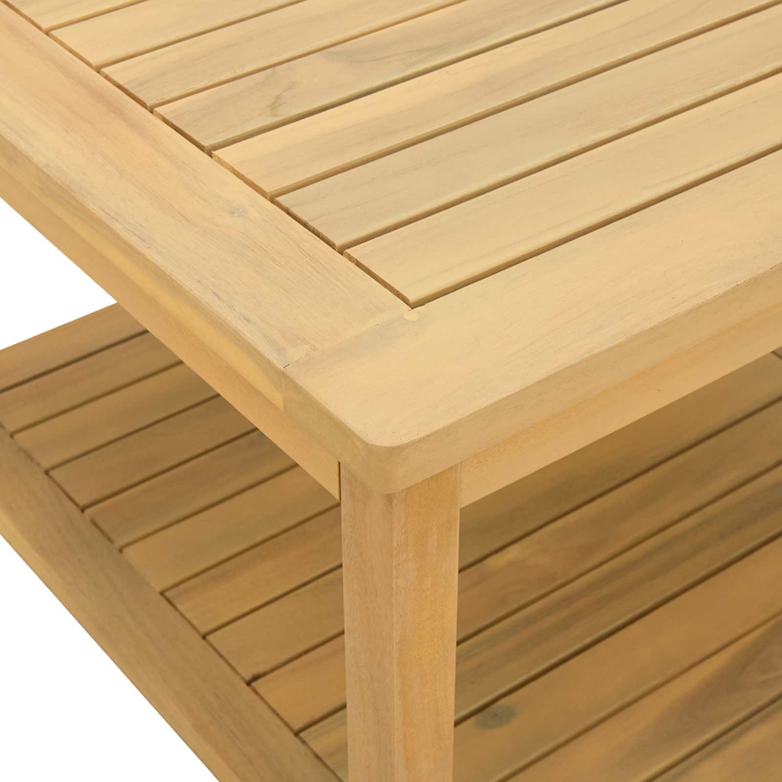 Bijzettafel Olie naturel 50 x 35 x 45 cm Massief Acaciahout image 8