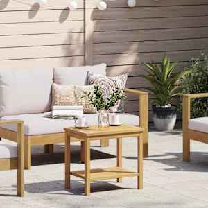 Stranska miza Olje naravno 50 x 35 x 45 cm Masiven les akacije