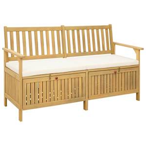 Klop s prostorom za shranjevanje z blazino 148 x 63 x 84 cm