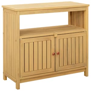vidaXL Aiakonsoolilaud Kerge akatsia 80 x 35 x 75 cm Tugev akatsiapuu