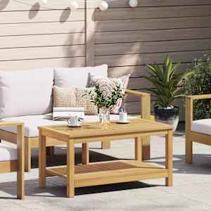 Stranska miza Olje naravno 90 x 50 x 45 cm Masiven les akacije