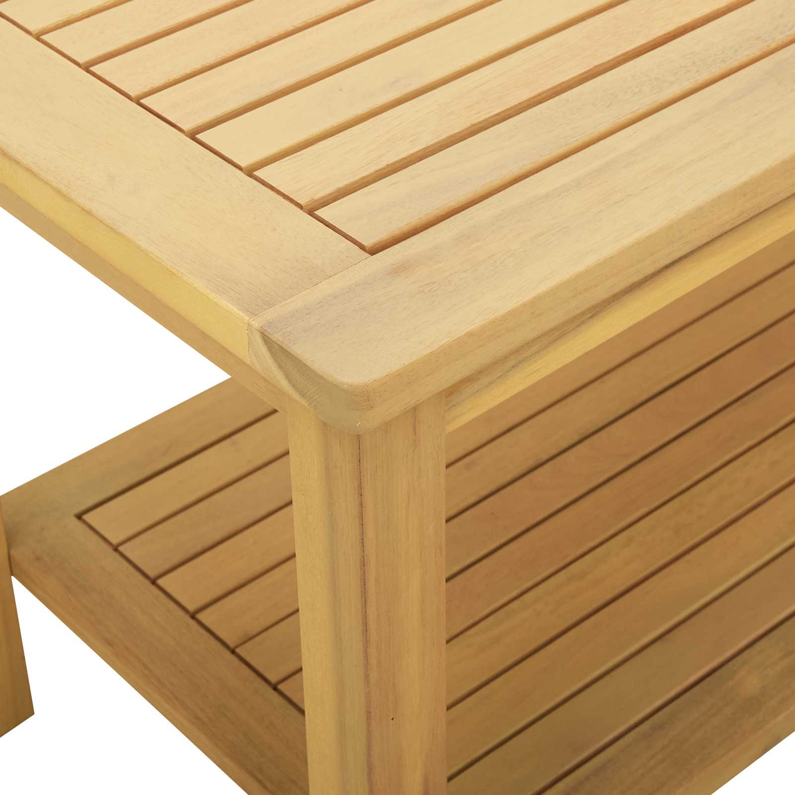 Bijzettafel Olie naturel 110 x 55 x 45 cm Massief Acaciahout image 8