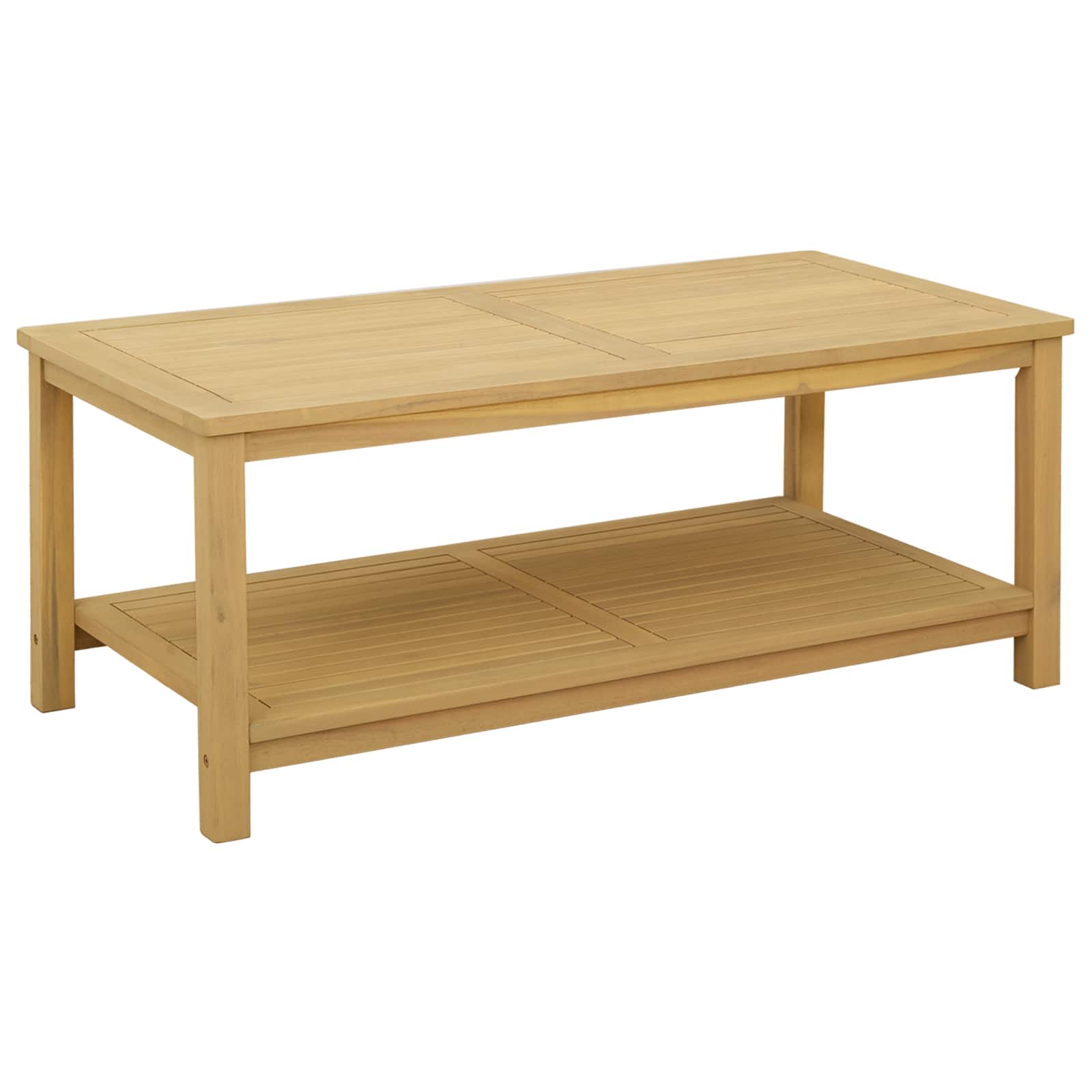 Bijzettafel Olie naturel 110 x 55 x 45 cm Massief Acaciahout image 2