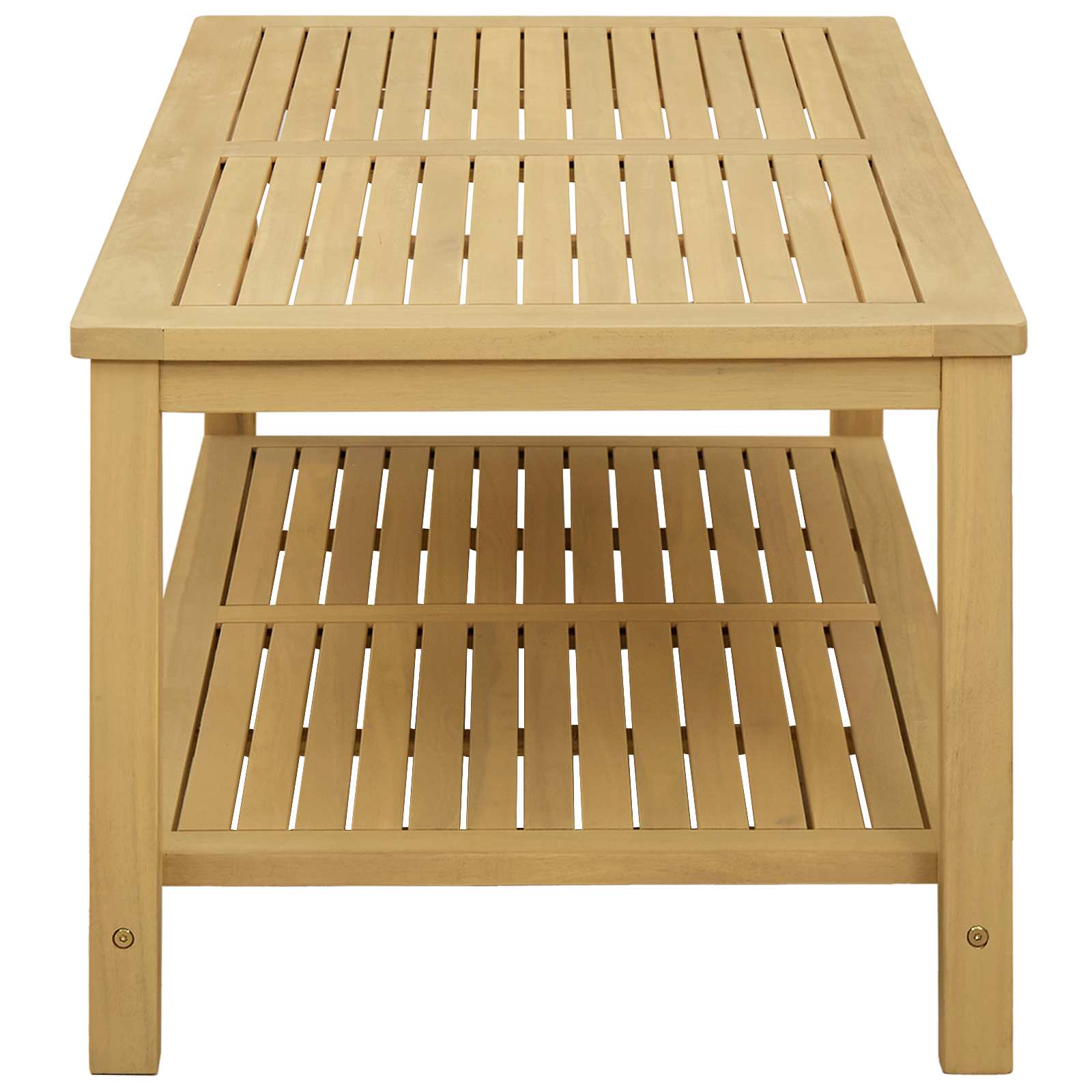 Bijzettafel Olie naturel 110 x 55 x 45 cm Massief Acaciahout image 5