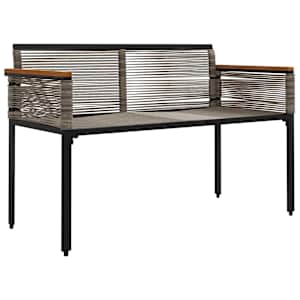 Venkovní lavice Šedá a námořnická modrá 117 x 54 x 74.5 cm - obrázek 4