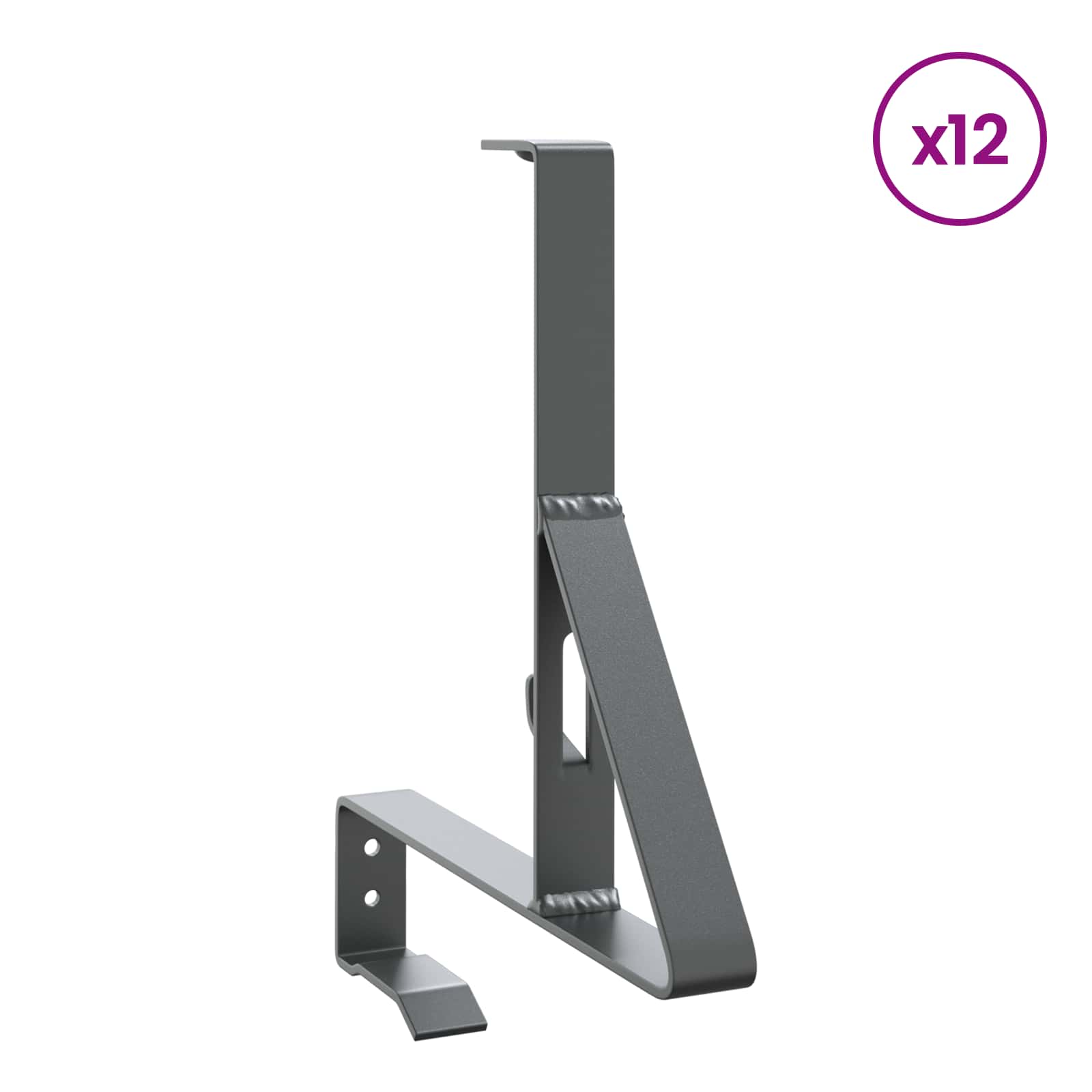 Thumbnail - vidaXL Schneewächter Unterstützung 12 pcs Anthrazit 29,5 x 3 x 34,5 cm