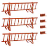 vidaXL Katuse lumekaitse Punane 300 x 29,5 x 34,5 cm Teras