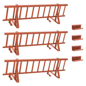 vidaXL Katuse lumekaitse Punane 300 x 29,5 x 34,5 cm Teras