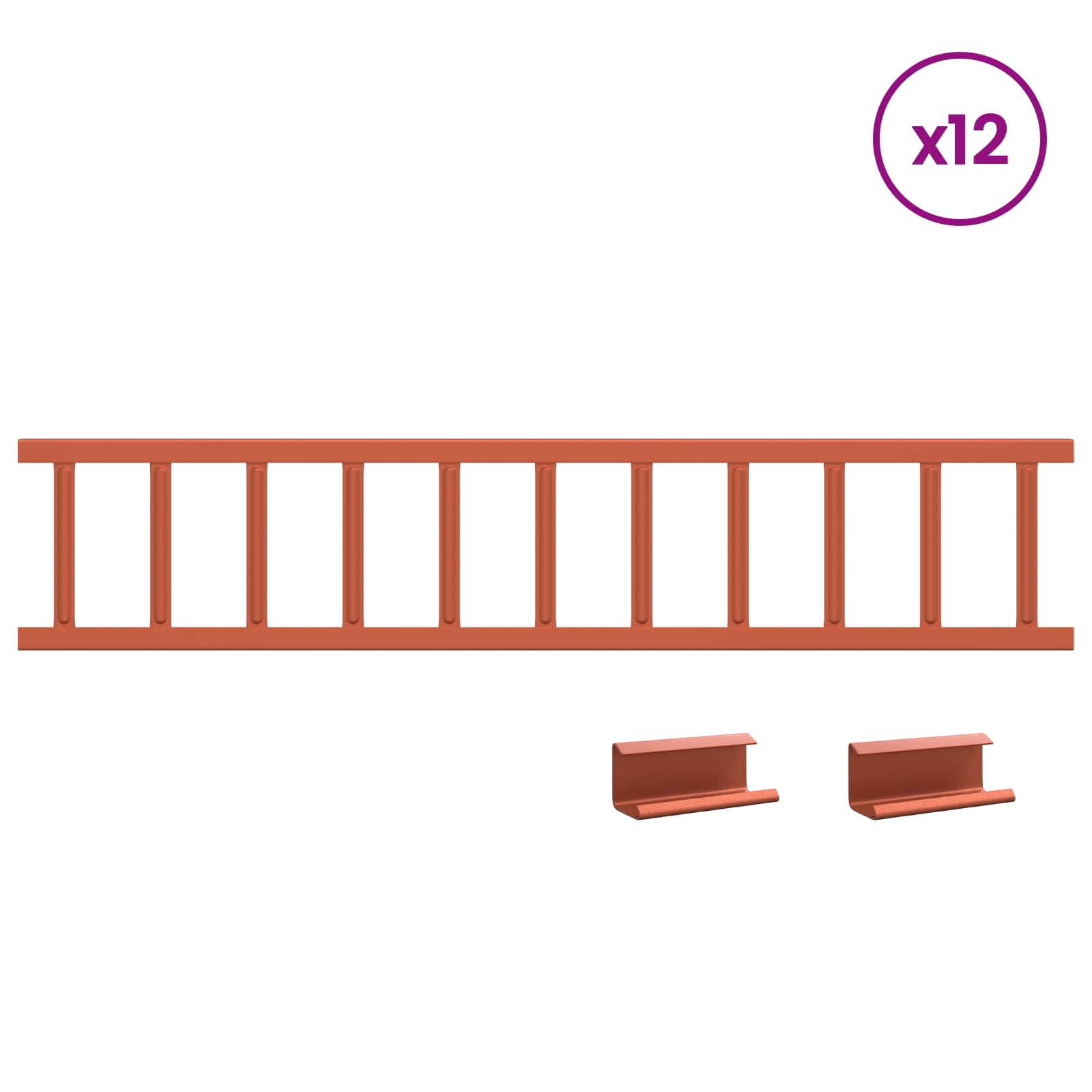Snežni varovalni sistem za strehe Rdeča 1200 x 2,5 x 20 cm - slika 3
