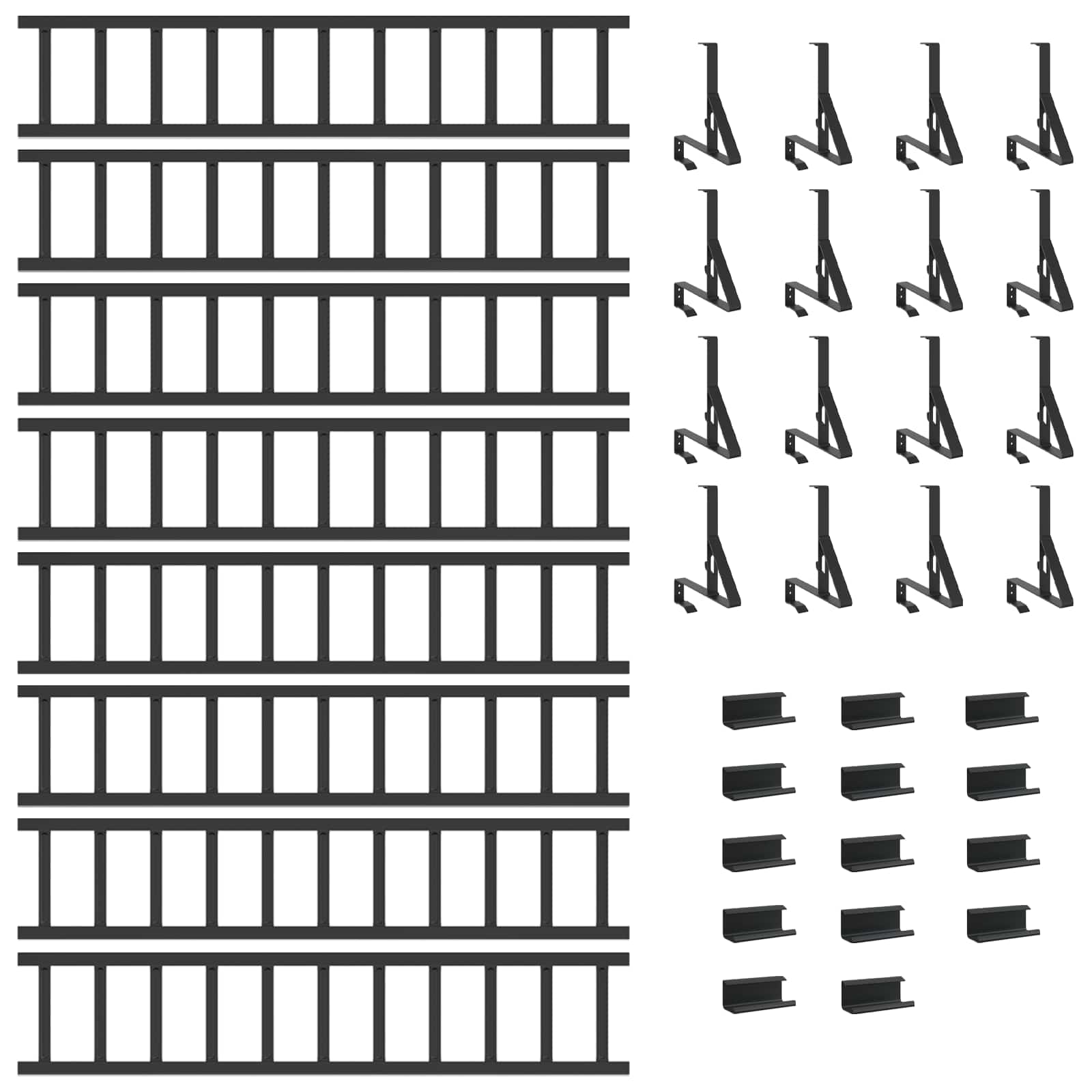 Snežni varovalni sistem za strehe Črna 800 x 29,5 x 34,5 cm - slika 7