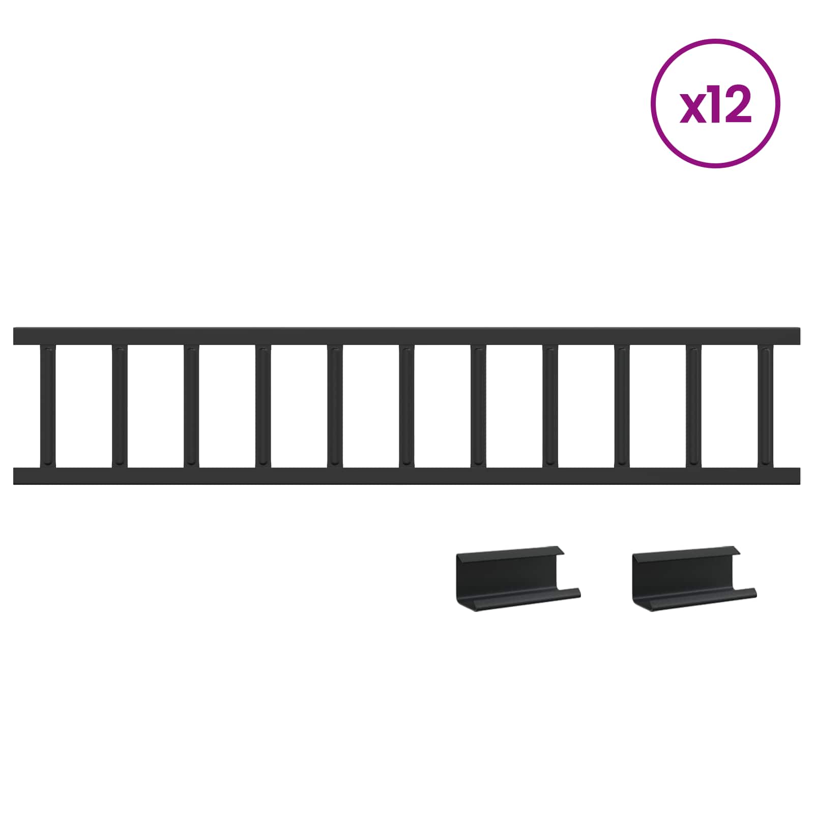 Thumbnail - vidaXL Dachschneeschild 1200 x 2,5 x 20 cm Stahl