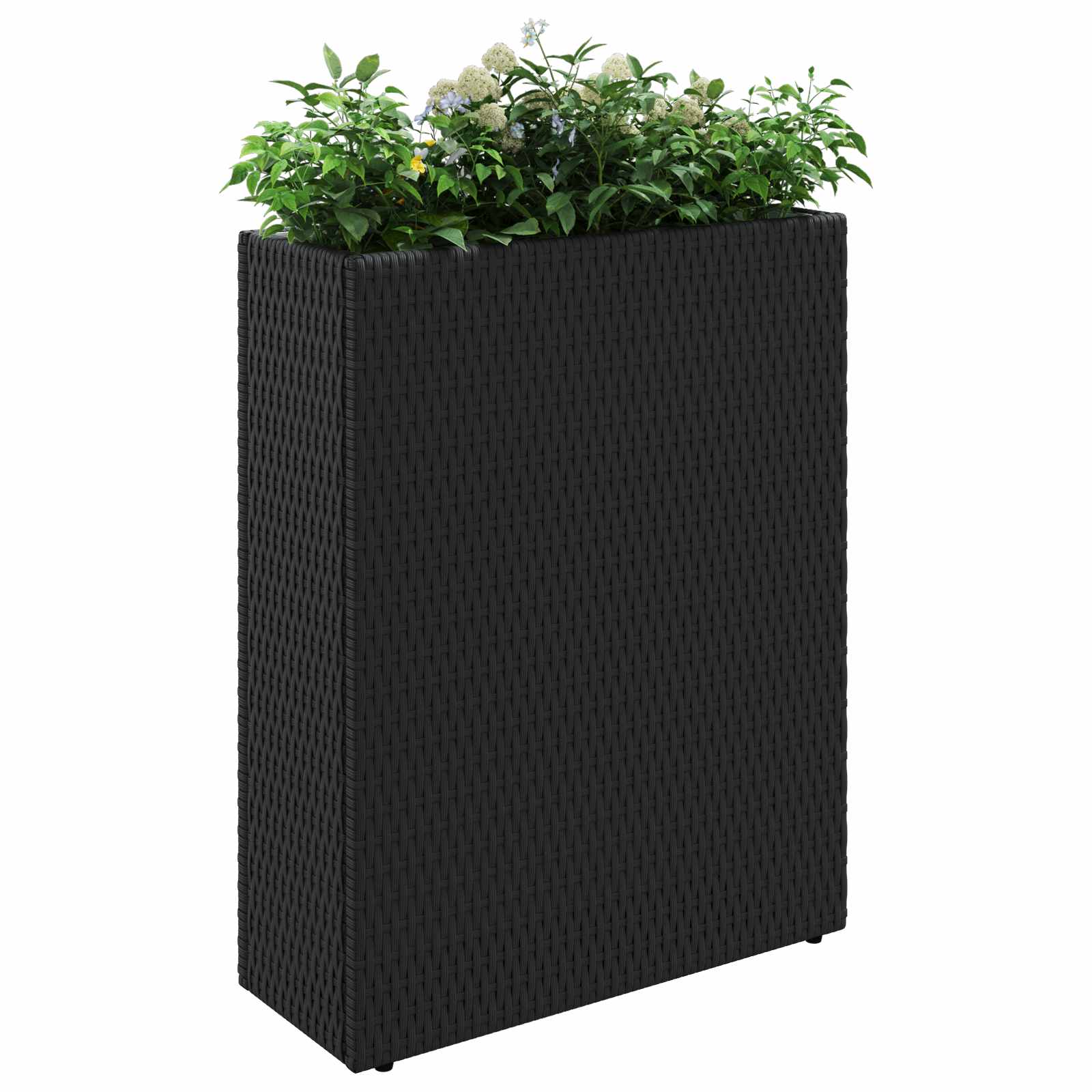 Hoge Plantenbak Zwart 55 x 22 x 70 cm polyrattan image 3