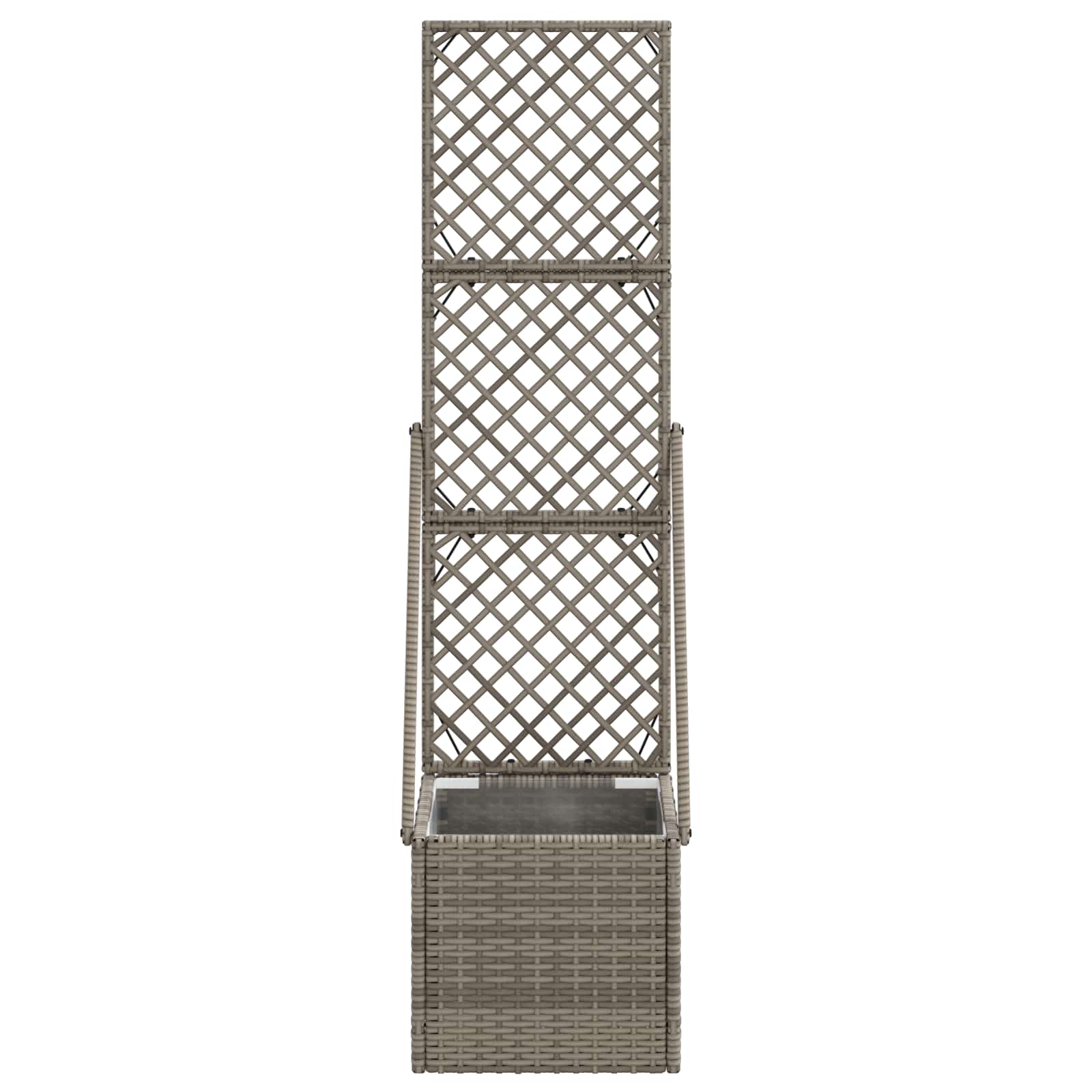 Tuindruppel met Trellis Grijs 35 x 30 x 135 cm poly rattan image 4