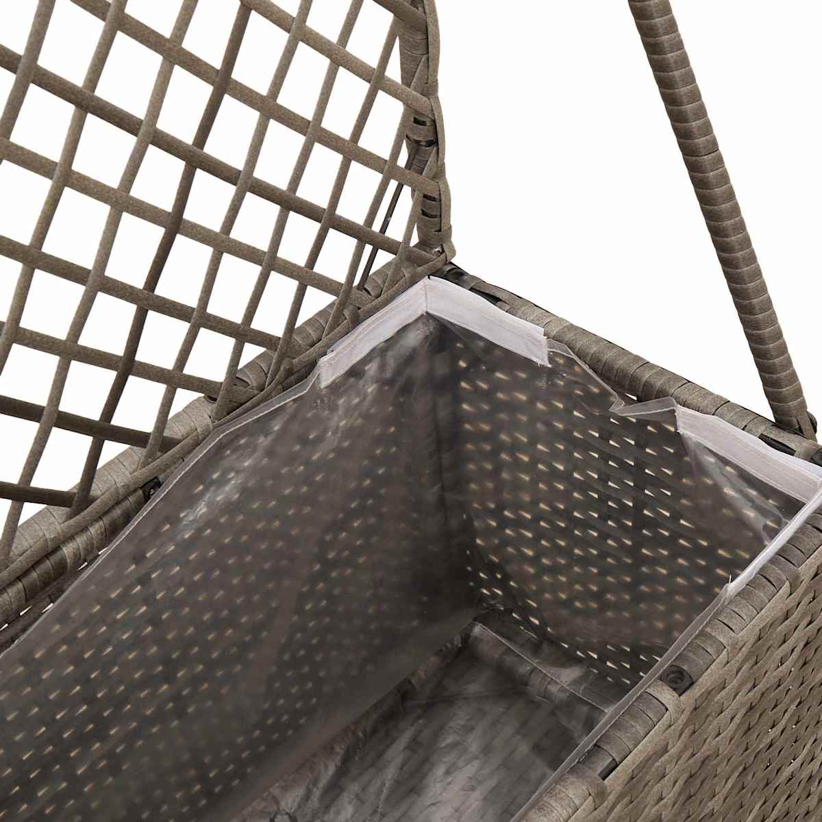 Havekrukke med trellis Grå polyrattan - Billede 8