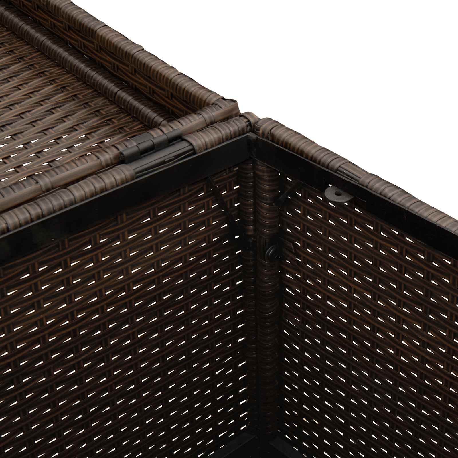 Buiten Afvalbak Bruin 40 x 40 x 80 cm poly rattan image 9
