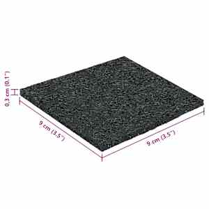 Gumový granulační zahradní pad Černý 9 x 9 x 0,3 cm Guma - obrázek 10