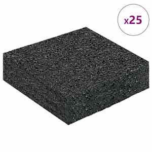 Gumový granulační zahradní pad Černý 9 x 9 x 2 cm Guma - obrázek 3