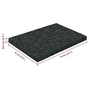 Gumový granulační zahradní pad Černý 6 x 9 x 0,6 cm Guma - obrázek 10