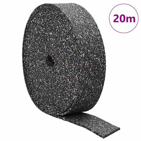 vidaXL Kummigranulaat rull Must 200 x 5 x 0,6 cm Kumm