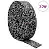 vidaXL Kummigranulaat rull Must 2000 x 5 x 1 cm Kumm