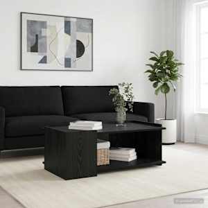 Konferenční stolek Černý dub 90 x 50 x 33 cm Kompozitní dřevo - obrázek 4