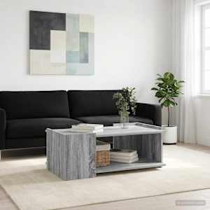 Klubska miza Siva Sonoma 90 x 50 x 33 cm Inženirski les