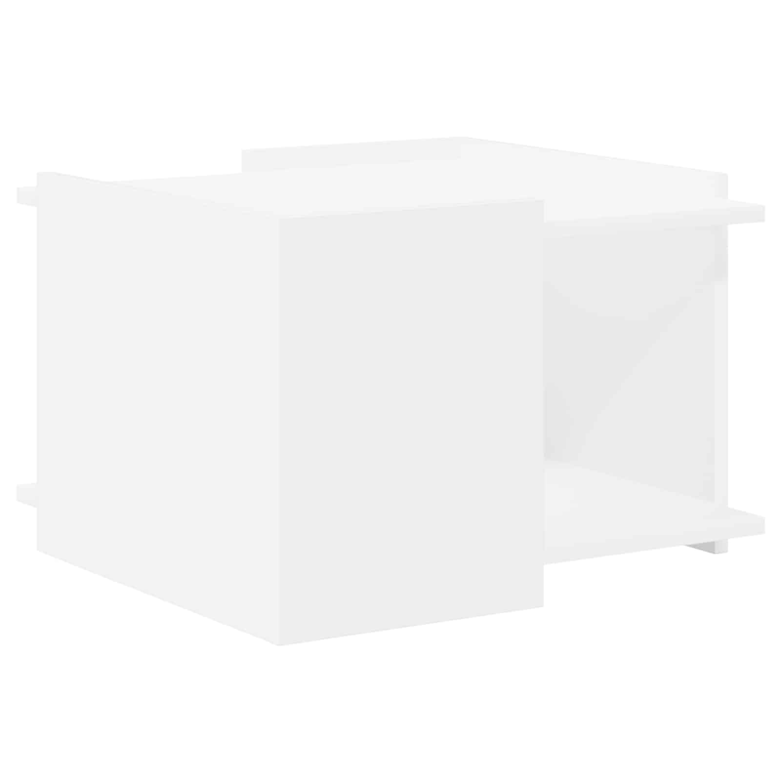vidaXL Masă de cafea Alb 50,5 x 50 x 33 cm Lemn prelucrat