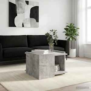 Klubska miza Betonsko siva 50,5 x 50 x 33 cm Inženirski les