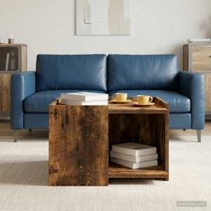 Klubska miza Dimljen hrast 50,5 x 50 x 33 cm Inženirski les