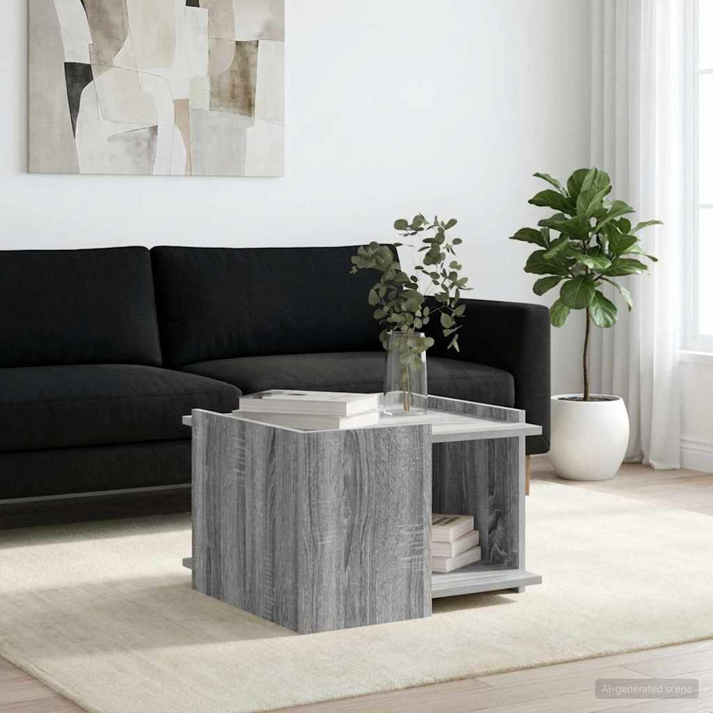 vidaXL Masă de cafea Sonoma gri 50,5 x 50 x 33 cm Lemn prelucrat