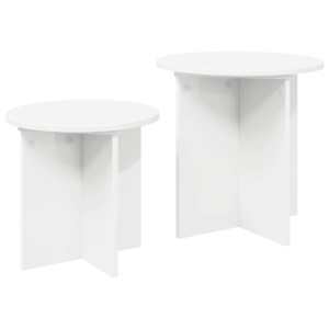 Sada odkládacích stolků s úložištěm 2 pcs Dřevěný materiál - obrázek 3