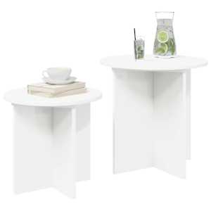 Sada odkládacích stolků s úložištěm 2 pcs Dřevěný materiál - obrázek 2