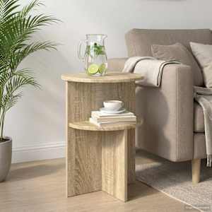 Stranska miza Sonoma hrast Ø 39,5 x 55 cm Inženirski les